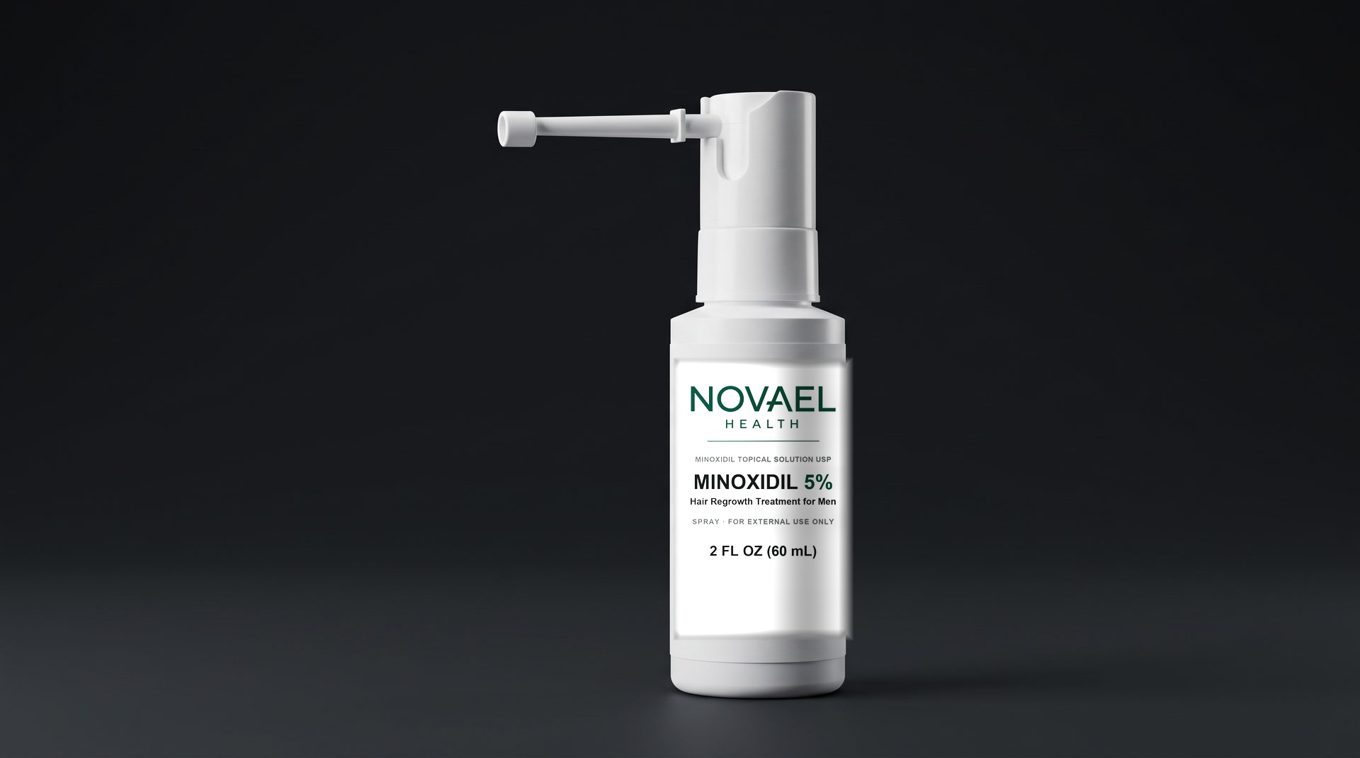 Novael Health Minoxidil 5% topical solution, 60 mL bottle with applicator